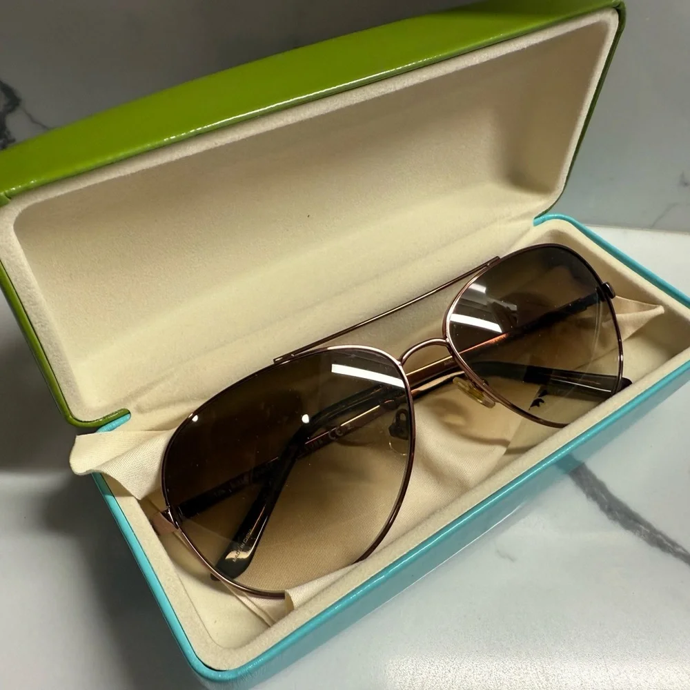Kate Spade Brown Aviator Sunglasses - Picture 1 of 9